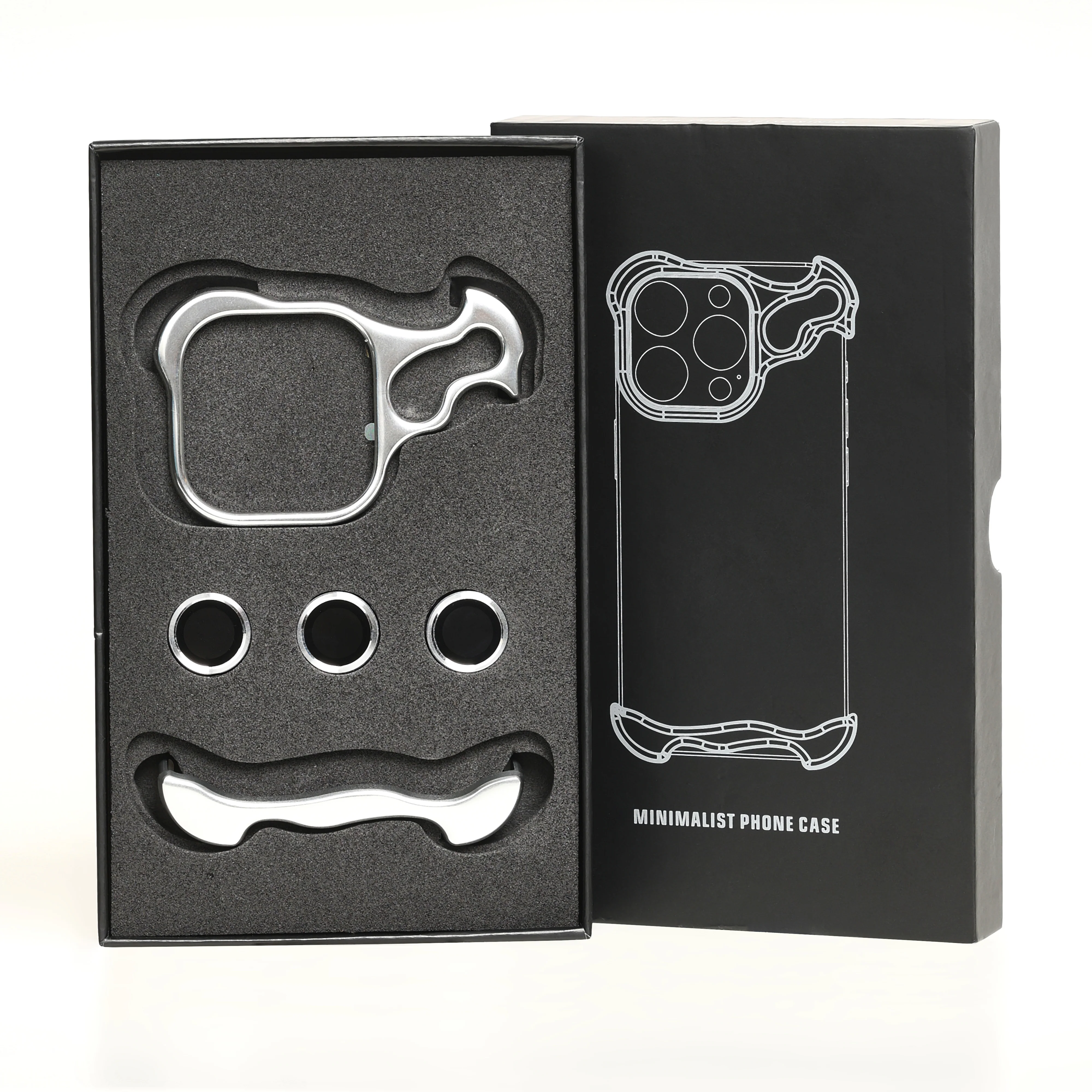 Minimilistic Alloy Bumber Silver Frame With Camera Ring - Image 3